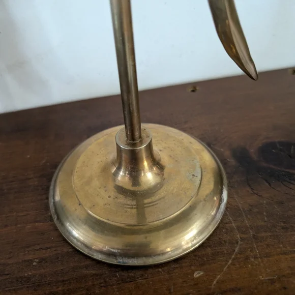 Vintage Decorative Brass Parrot Tall Perch Base Sculpture Hollywood Regency MCM - Picture 7 of 16